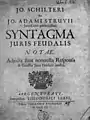 Ad Jo. Adami Struvii Syntagma iuris feudalis notae, 1704