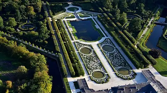 Parterres du parc du château de Brühl par Dominique Girard(1728)