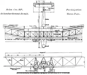 vue en plan de l’avion