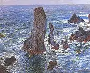 Les Pyramides de Port-Coton, mer sauvage, Claude Monet, 1886, musée Pouchkine.