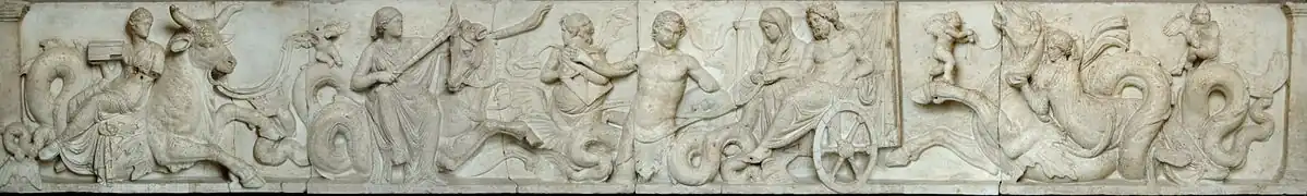Cortège nuptial de Poséidon et Amphitrite. Glyptothèque de Munich