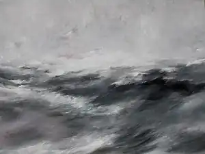 Seebild, Peinture à l'huile (150 x 200 cm) par Ingo Kühl (de), 2014.