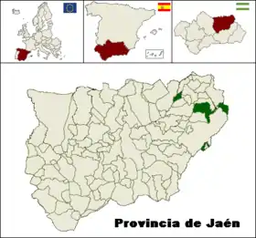 Localisation de Segura de la Sierra