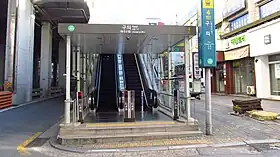 Un accès à la station, en 2019.