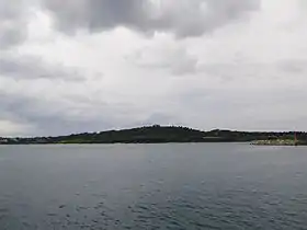 Vue prise du port de Motobu.