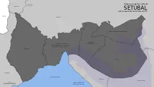 Carte de la freguesia d'Azeitão