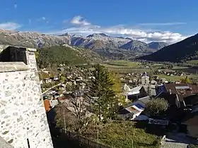 Vue sur la vallée de la Blanche près de Seyne