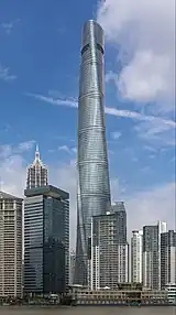 La Tour Shanghai, 3e plus grand du monde, culminant à 632 m et à Shanghai.