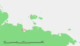 Localisation de l'île de Muostakh dans la baie de Buor-Khaya.