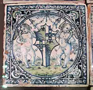 Carreaux issu du Palazzo Petrucci à Sienne. Musée du Louvre. 1509. Majolique.