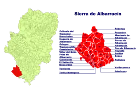 Localisation de Sierra de Albarracín