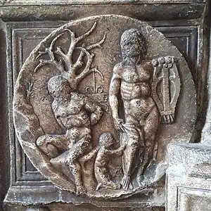 Détail des reliefs de la Porta Stanga, vers 1490-1500, Paris, Musée du Louvre.