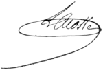 Signature de André Bruno de Frévol de Lacoste