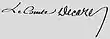 Signature de Élie Decazes