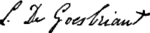 Signature de Louis de Goësbriand