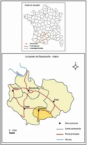 Localisation de Communauté de communes du Bassin de Decazeville Aubin