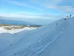 Ski à Etna Nord sur l'Anfiteatro.