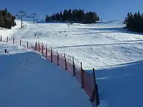 Vue aérienne de la station.