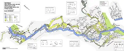 Plan des grottes de Sof Omar, Province de Balé, Éthiopie, topographiées en 1972 par la British Speleological Expedition.