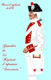 Grenadier du régiment de Soissonnais de 1779 à 1791