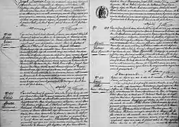 Somain - Actes de décès décembre 1900 de 101 à 103 Moura Florimond - Lesens Louis - Pollet désiré