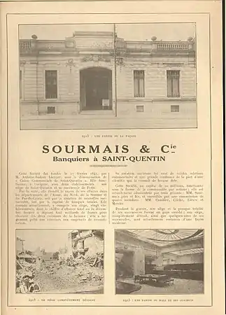 Siège de la Banque Sourmais, 23 rue Raspail à Saint-Quentin