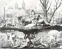 dessin de nombreuses créatures fantastiques de type fée, lutin et revenant.