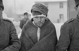 Prisonnier soviétique, vers Rovaniemi, par des températures de −40 °C. Janvier 1940.