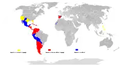 Hispanofonia no mundo.