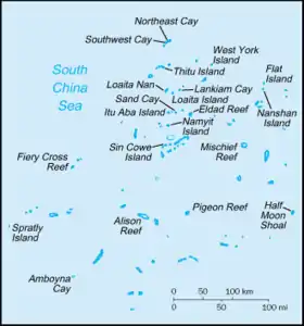 Carte des Îles Spratleys