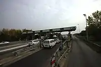 Le poste de péage de Stara Pazova avant sa rénovation de mai 2023 (Autoroute A1).