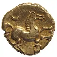 revers du statère de Vercingétorix.