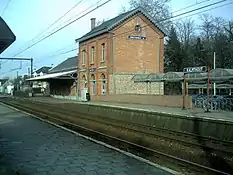 La Gare de Kalmthout qui venait de perdre son aile à toit plat.