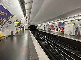 La station au niveau des quais.