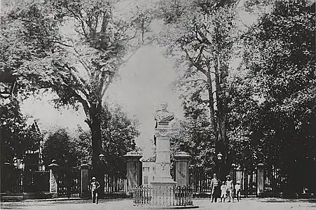 L'entrée du jardin à la fin du XIXe siècle.