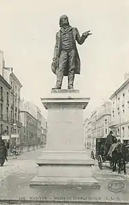 Ancienne Statue du docteur Guepin, place Delorme à Nantes.