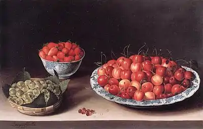 Nature morte aux cerises, fraises et groseilles (1630),Norton Simon Museum.
