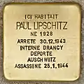 Paul Lipschitz (1928-1944), le fils aîné.