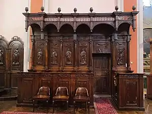 Une stalle de style Renaissance, de Laurent Baud.