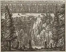 Gravure représentant un lieu où se pratiquait des géronticides.