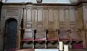 Stalles du chœur et porte de la sacristie (XVIIIe).