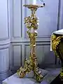Guéridon porte-torchère en bois doré de style Louis XIV