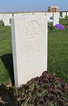 Tombe d'un soldat australien du 4è bataillon.