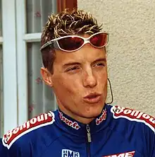 Photographie présentant Sylvain Chavanel en 2001.