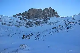 Vue depuis le nord en Suisse de la tête de Lantsenaire.
