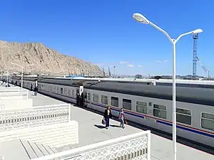 Train à Türkmenbaşy en avril 2017.