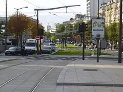 Le tramway T3a à la porte de Versailles.