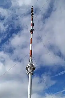 TDF Limeux ; émetteur antenne 1, pylône haubané en 2016