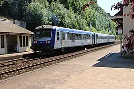 Départ pour Rouen d'un TER venant de Dieppe en 2012.