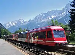 Deux Z 850 couplés en gare des Houches..